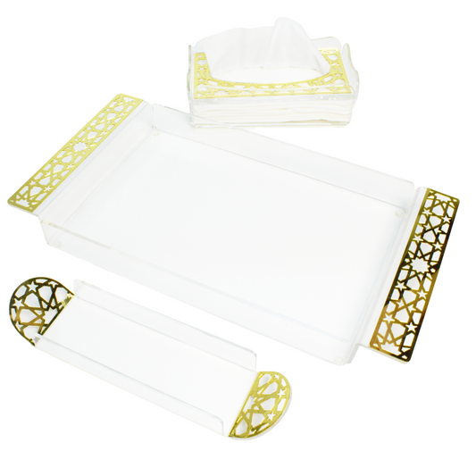 Artistic Gold Tray Set